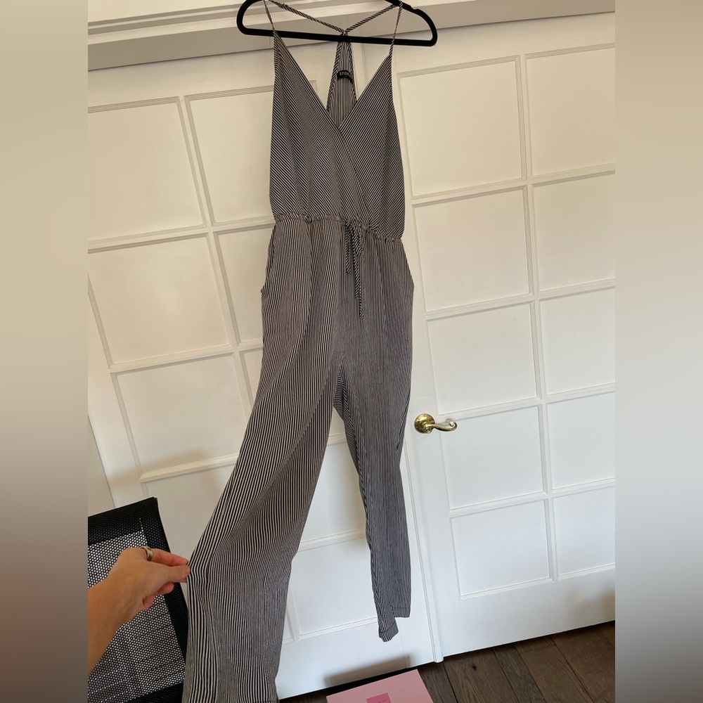 Striped jumpsuit size L